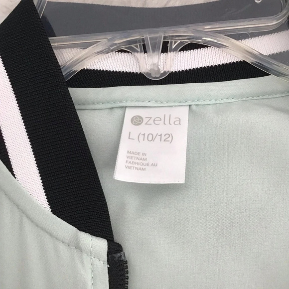 Zella Girl’s Bubble Front Full Zip Light Jacket Teal Surf Color Size L 10-12 - Picture 4 of 9